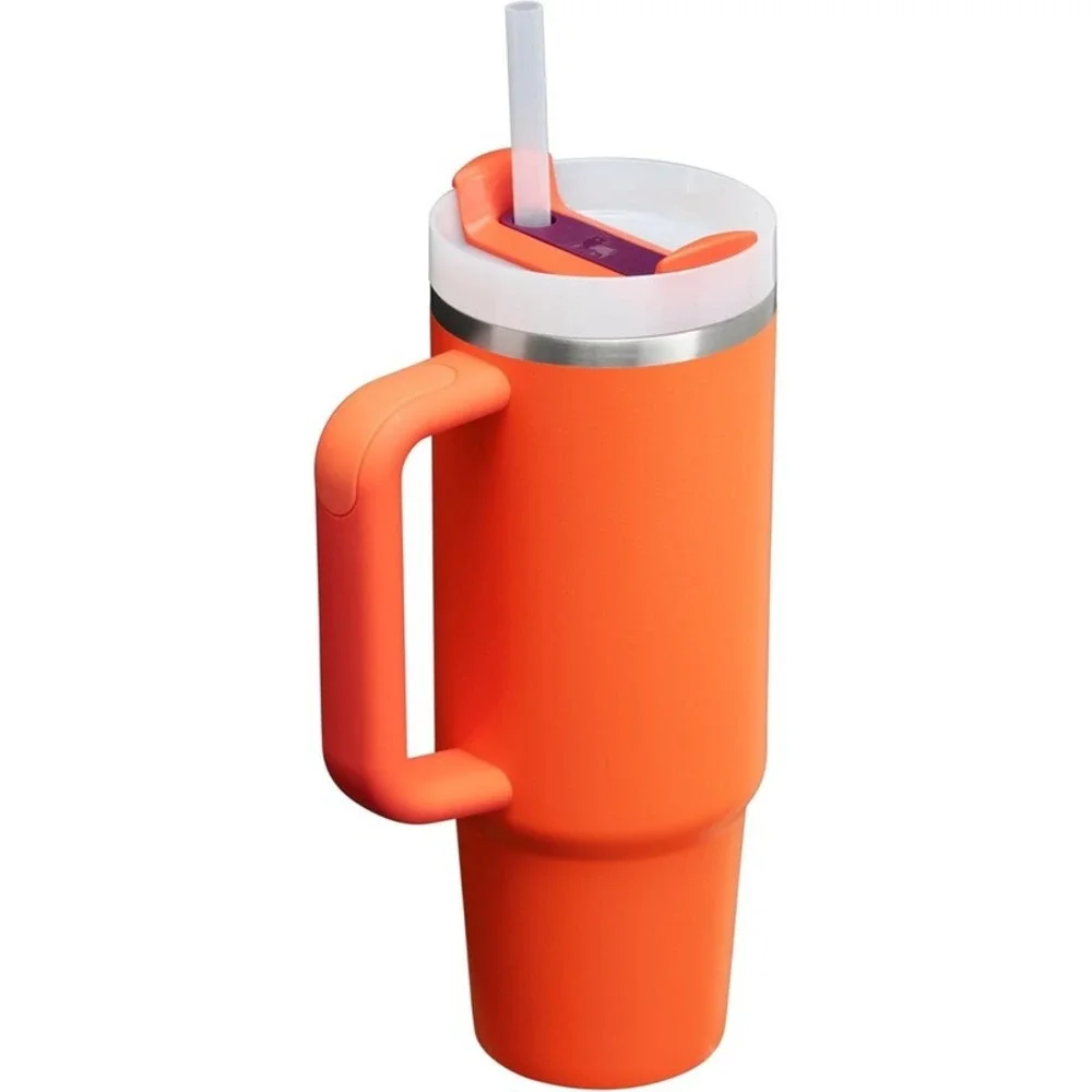 Stanley Quencher H2.0 30oz Tumbler Tigerlily Plum Handle Straw Insulated Cup NEW - Picture 2 of 12